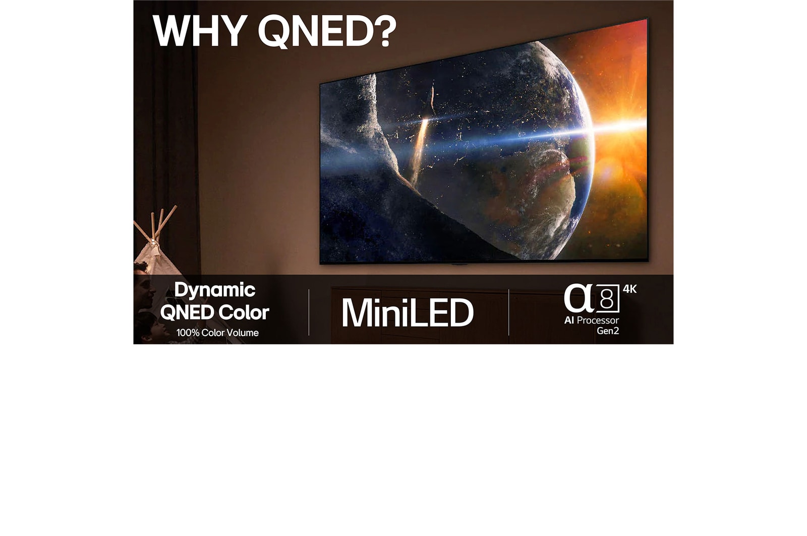 LG 65-tums LG QNED MiniLED AI QNED85 4k Smart TV 2025, 65QNED87A6B