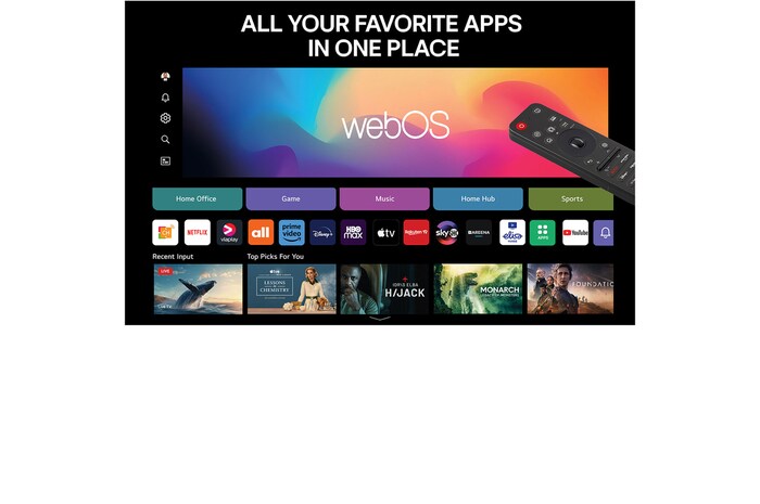 LG 75 tums LG QNED MiniLED AI QNED87 4k Smart TV 2025, 75QNED87A6B