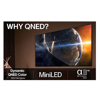 LG 75-tums LG QNED MiniLED AI QNED85 4k Smart TV 2025, 75QNED87A6B