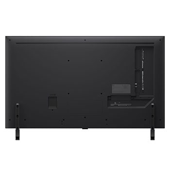 Vy bakifrån av LG QNED80 TV