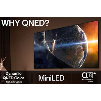 LG 86-tums LG QNED AI QNED8E 4k Smart TV 2025, 86QNED8EA6B