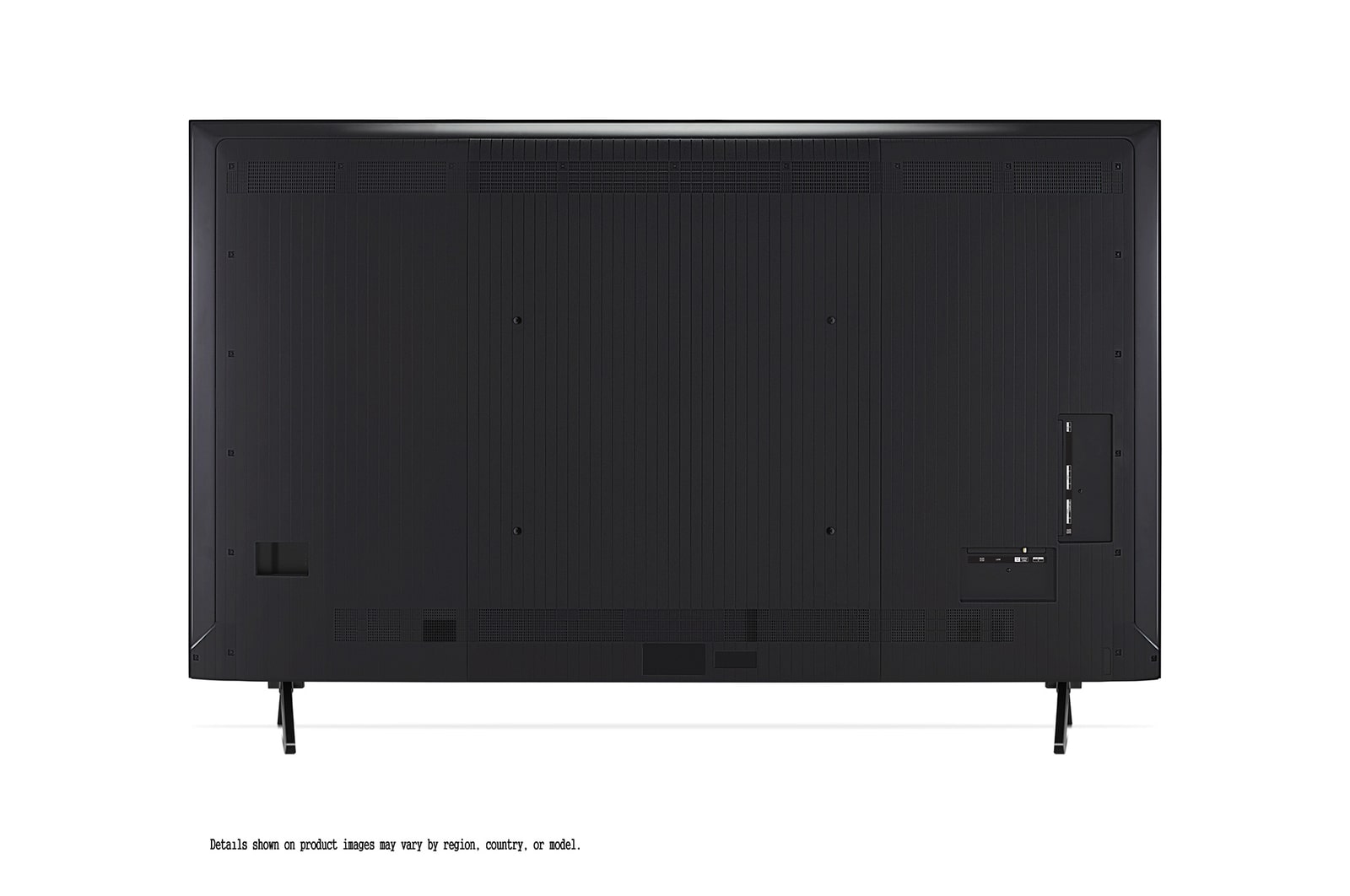  LG AI Magic Remote framför en LG TV-skärm. På skärmen visas en personlig hälsning från LG AI med anpassade nyckelord baserade på användarens sök- och tittarhistorik. Bredvid fjärrkontrollen finns en ikon och etikett som visar att AI Concierge-funktionen är lättåtkomlig med ett kort tryck på AI-knappen. 
