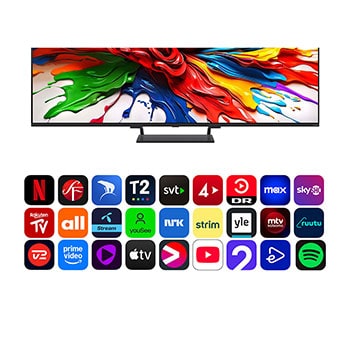 LG 55-tums LG QNED evo AI QNED93 4K Smart TV 2025, 55QNED93A6A
