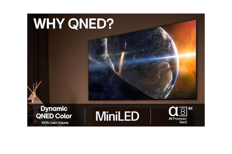 LG 75" QNED MiniLED AI QNED93 4K Smart TV 2025, 75QNED93A6A