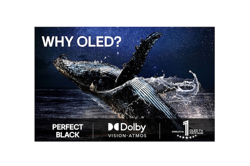 LG AI Magic Remote med AI-knappen markerad. Runt den visas de olika funktionerna som en användare kan komma åt från knappen. AI Voice ID, AI Search, AI Chatbot, AI Concierge, AI Picture Wizard, AI Sound Wizard. Texten förklarar att LG AI Magic Remote kompletterar din AI-upplevelse med en dedikerad AI-knapp och kan användas som en virtuell mus. Peka och klicka.