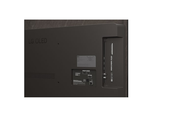 Vardagsrum med en väggmonterad LG OLED TV. På TV:n visas en bergskedja mot en mörk kvällshimmel fylld av stjärnor. Den här scenen är delad på mitten för att visa hur Perfect Black levererar äkta svärtor oavsett om det är ljust eller mörkt omkring dig. Den ena sidan av scenen visar en mattare, gråare version av landskapet med texten Icke-perfekta svärtor. Den andra sidan visar en mer tilltalande bild med ett större dynamiskt omfång av svärtor och högdagrar. Denna har texten Perfect Black-skärm. Logotypcertifiering syns också, Perfect Black-teknik levererar svärtor mörkare än eller lika med 0,24 nit upp till 500 lux. En textbubbla vid dess sida lyder Kontrollera Perfect Black-certifieringsmärket.
