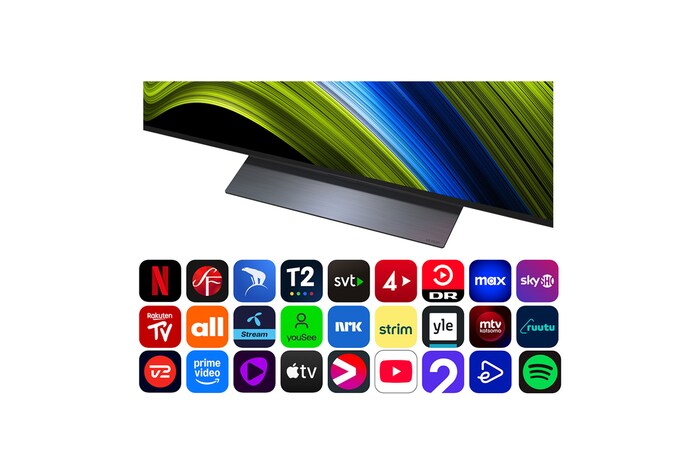 Sidovy av LG OLED evo AI C5 4K Smart TV.