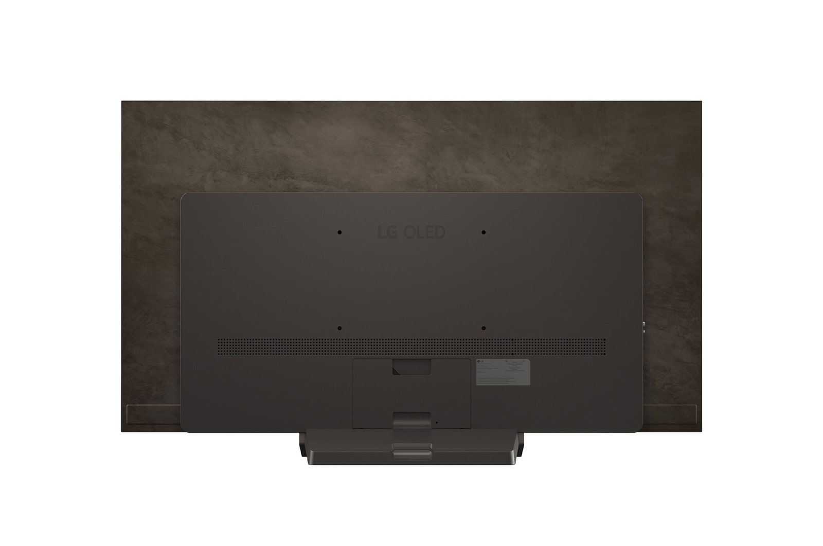 Front view and side view of LG OLED evo AI C5E 4K Smart TV showing its length, width, height, and depth dimensions.