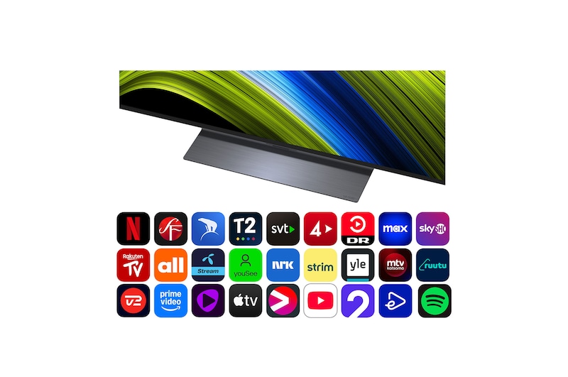 Side view of LG OLED evo AI C5E 4K Smart TV.