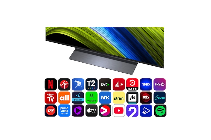 Side view of LG OLED evo AI C5E 4K Smart TV.