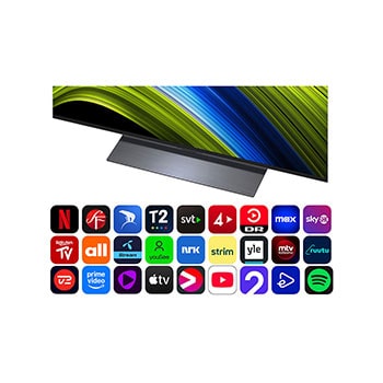 Side view of LG OLED evo AI C5E 4K Smart TV.