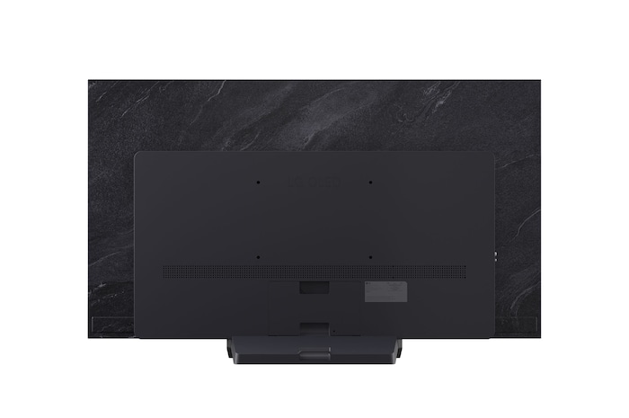 LG OLED TV som visar en visuell jämförelse mellan en skärm med Perfect Color och Perfect Black och en utan. UL- och eyesafe-certifieringar visas med text som uppmanar att kontrollera märkena.