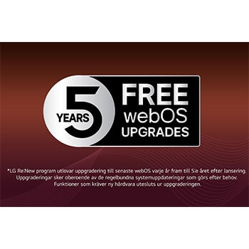 LG AI Magic Remote med AI-knappen markerad. Runt den visas de olika funktionerna som en användare kan komma åt från knappen. AI Voice ID, AI Search, AI Chatbot, AI Concierge, AI Picture Wizard, AI Sound Wizard. Texten förklarar att LG AI Magic Remote kompletterar din AI-upplevelse med en dedikerad AI-knapp och kan användas som en virtuell mus. Peka och klicka.