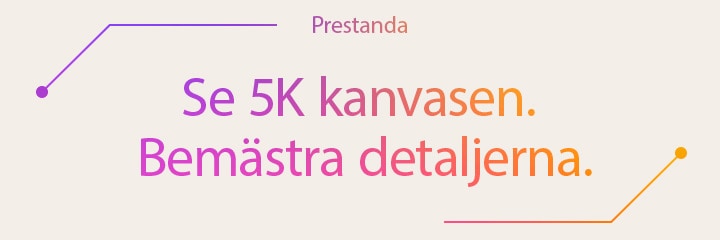 Prestanda | Se 5K kanvasen. Bemästra detaljerna.