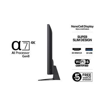 43-tums LG NanoCell AI NANO82 4k Smart TV 2025