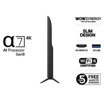 50-tums LG UHD AI UA74 4K Smart TV 2025