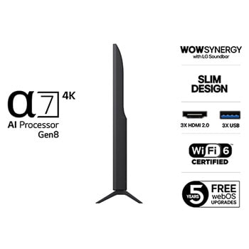 55-tums LG UHD AI UA74 4K Smart TV 2025