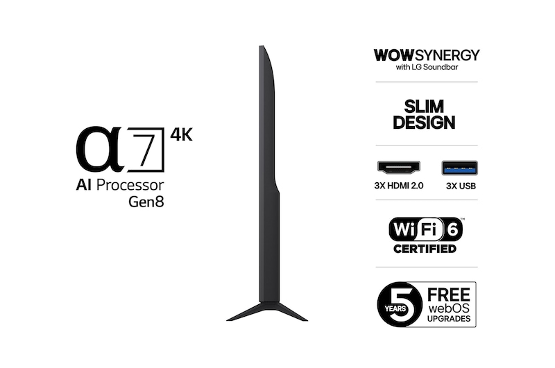 65-tums LG UHD AI UA74 4K Smart TV 2025