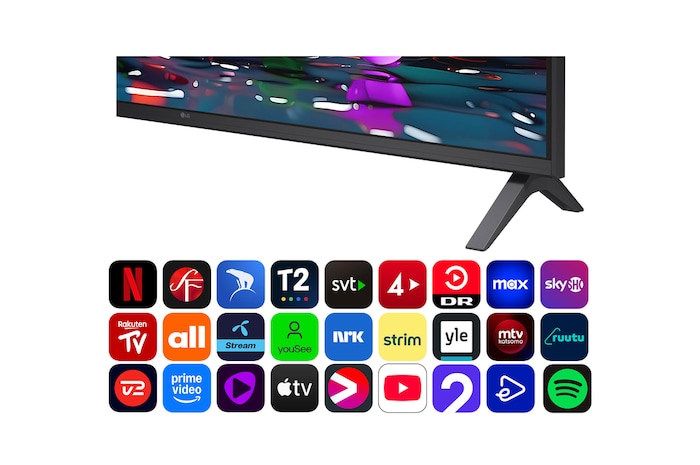 Före och efter-jämförelse av hur LG:s 4K Super Upscaling förbättrar bildkvaliteten. Två paneler som visar samma bild av en färgglad fågel som sitter på en gren i en skog, panelen till höger är urblekt. Titeln talar om hur 4K Super Upscaling förbättrar upplösning, ljusstyrka och klarhet. 