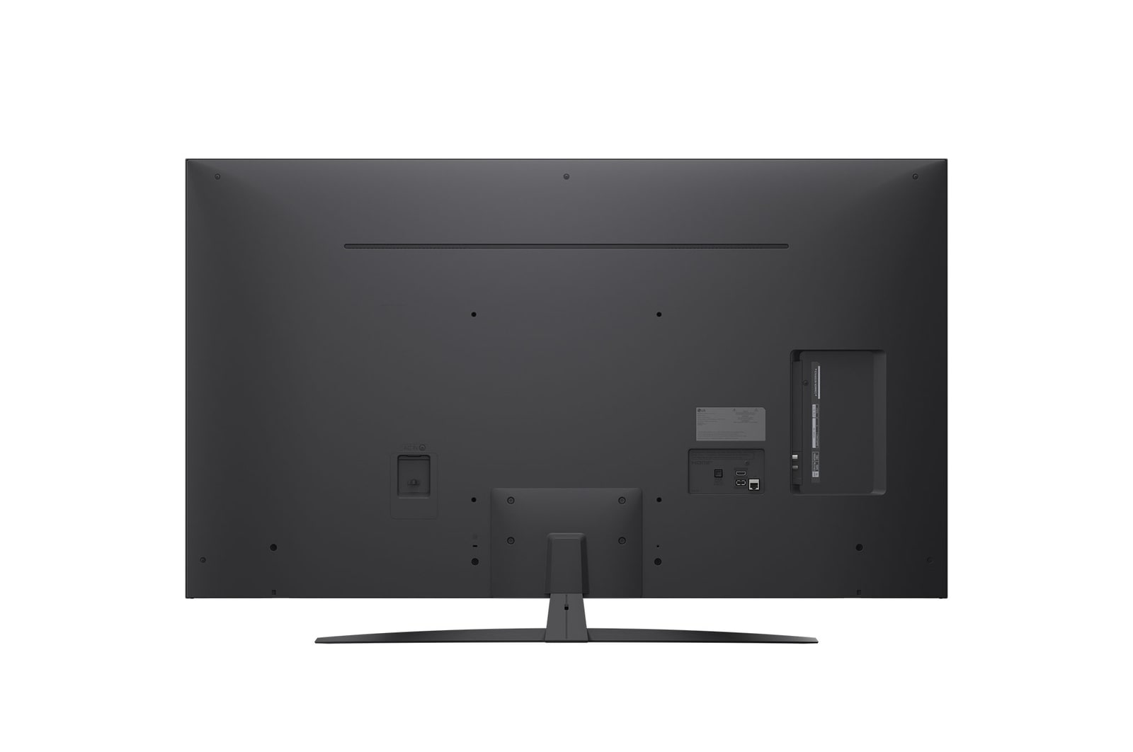 LG AI Magic Remote framför en LG TV-skärm. På skärmen visas en personlig hälsning från LG AI med anpassade nyckelord baserade på användarens sök- och visningshistorik. Vid fjärrkontrollen visas en ikon och etikett som visar att AI Concierge-funktionen är lättillgänglig med ett kort tryck på AI-knappen. 