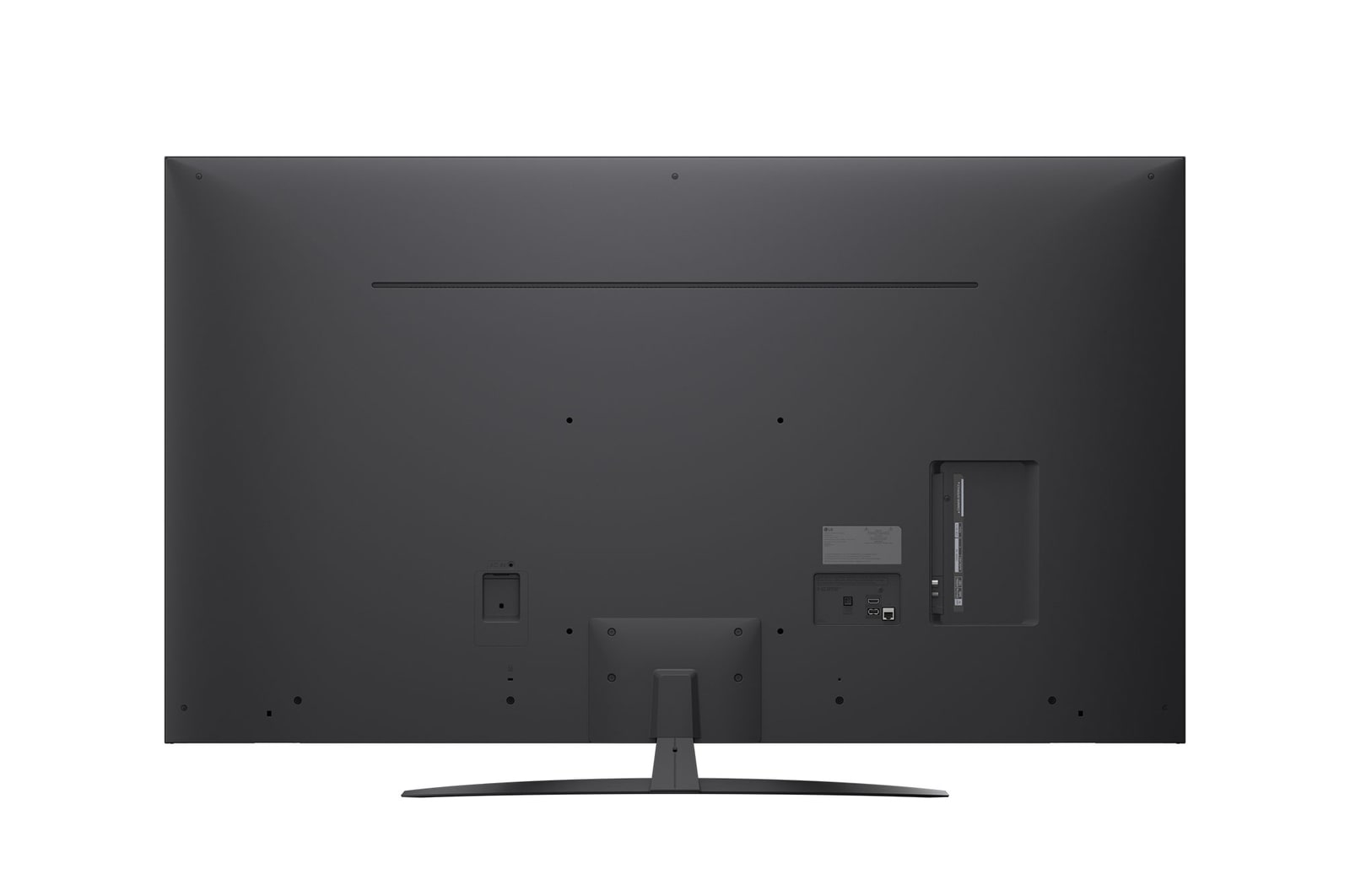 LG AI Magic Remote framför en LG TV-skärm. På skärmen visas en personlig hälsning från LG AI med anpassade nyckelord baserade på användarens sök- och visningshistorik. Vid fjärrkontrollen visas en ikon och etikett som visar att AI Concierge-funktionen är lättillgänglig med ett kort tryck på AI-knappen. 