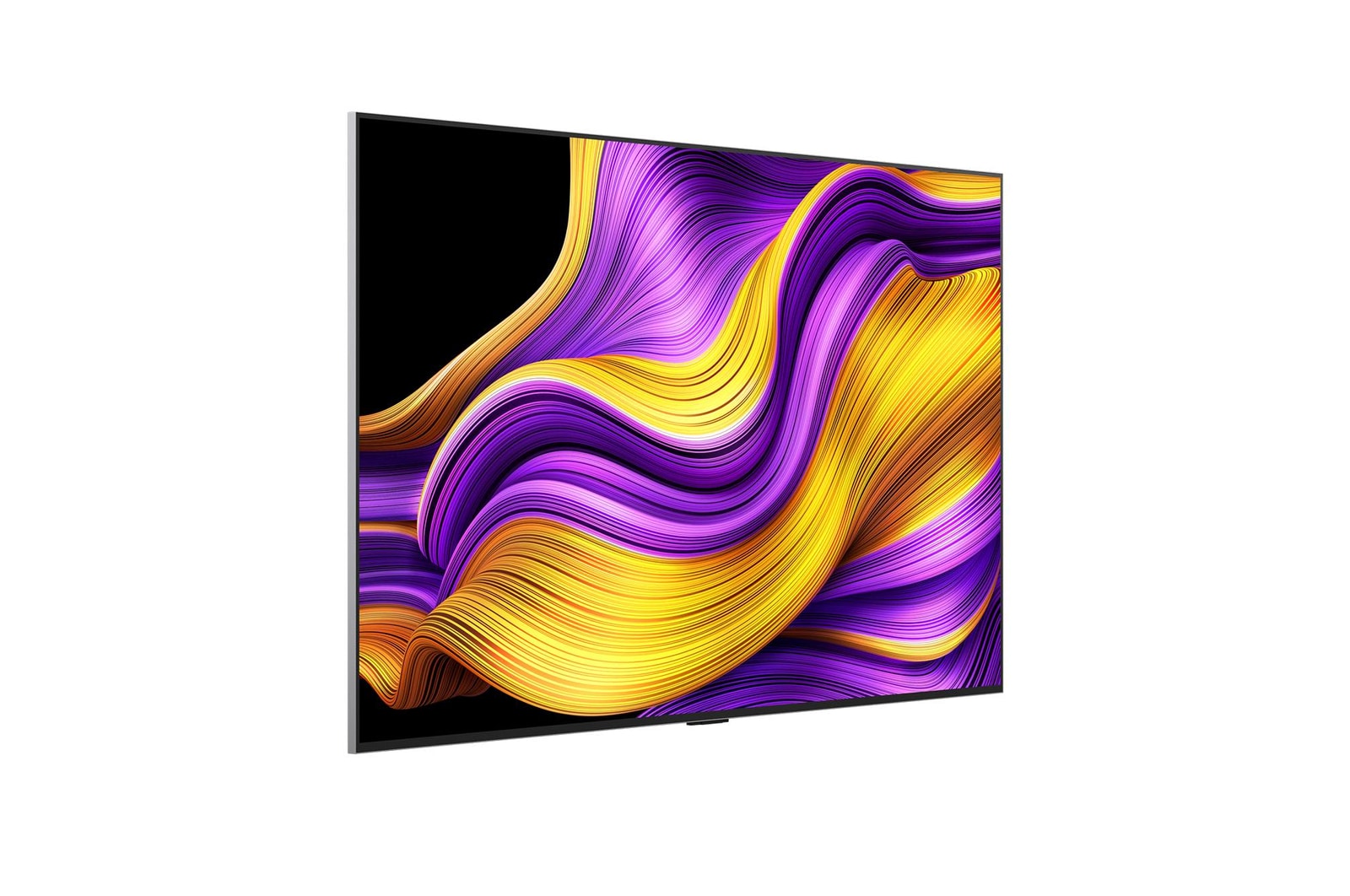 Vy från vänster av LG OLED evo AI G5 4K Smart TV.