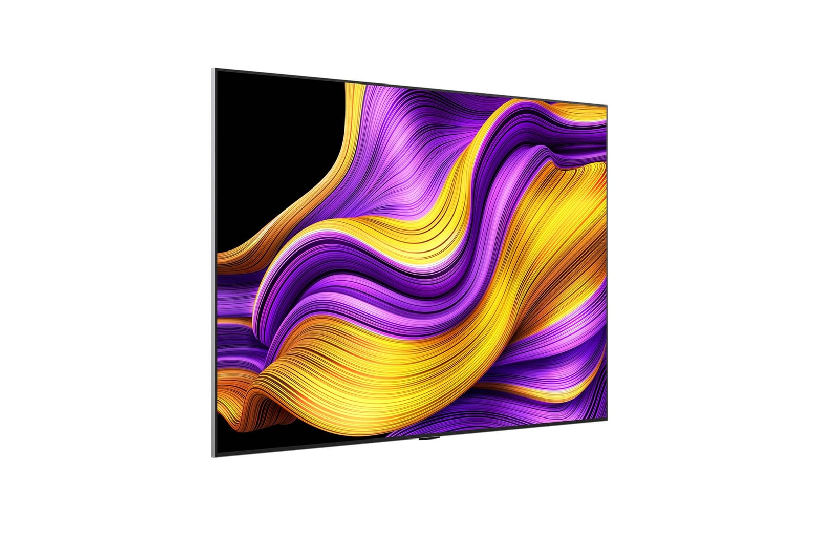 Vy från vänster av LG OLED evo AI G5 4K Smart TV.