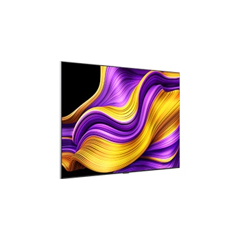 Vy från vänster av LG OLED evo AI G5 4K Smart TV.