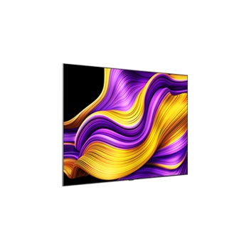 Vy från vänster av LG OLED evo AI G5 4K Smart TV.