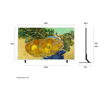 LG 65" Gallery TV LX7 4K AI TV - 2026