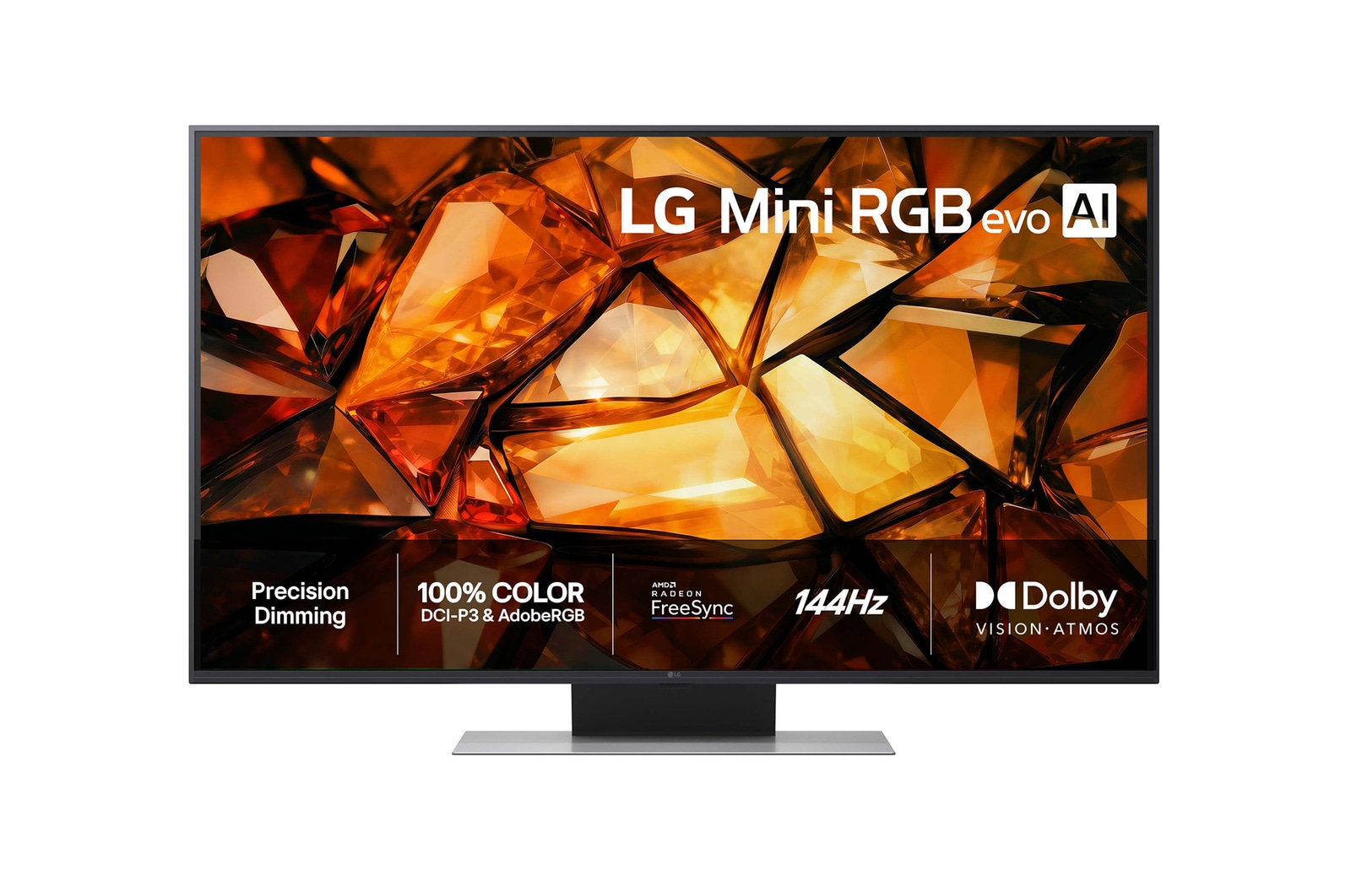 Vy framifrån av LG 55" Mini RGB MRGB87 4K AI TV - 2026 55MRGB87B6B