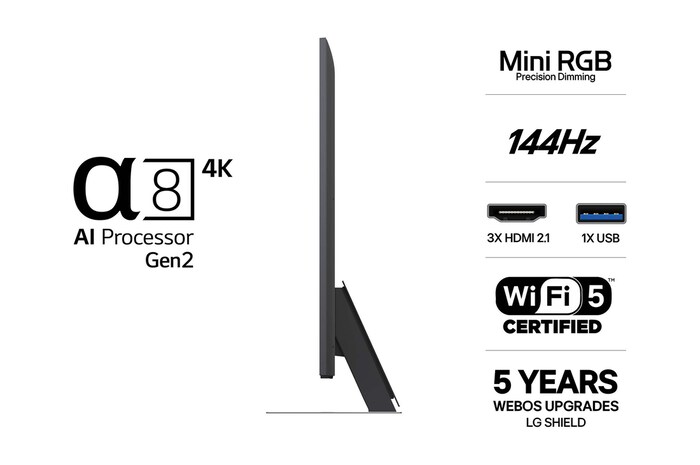 LG 55" Mini RGB MRGB87 4K AI TV - 2026