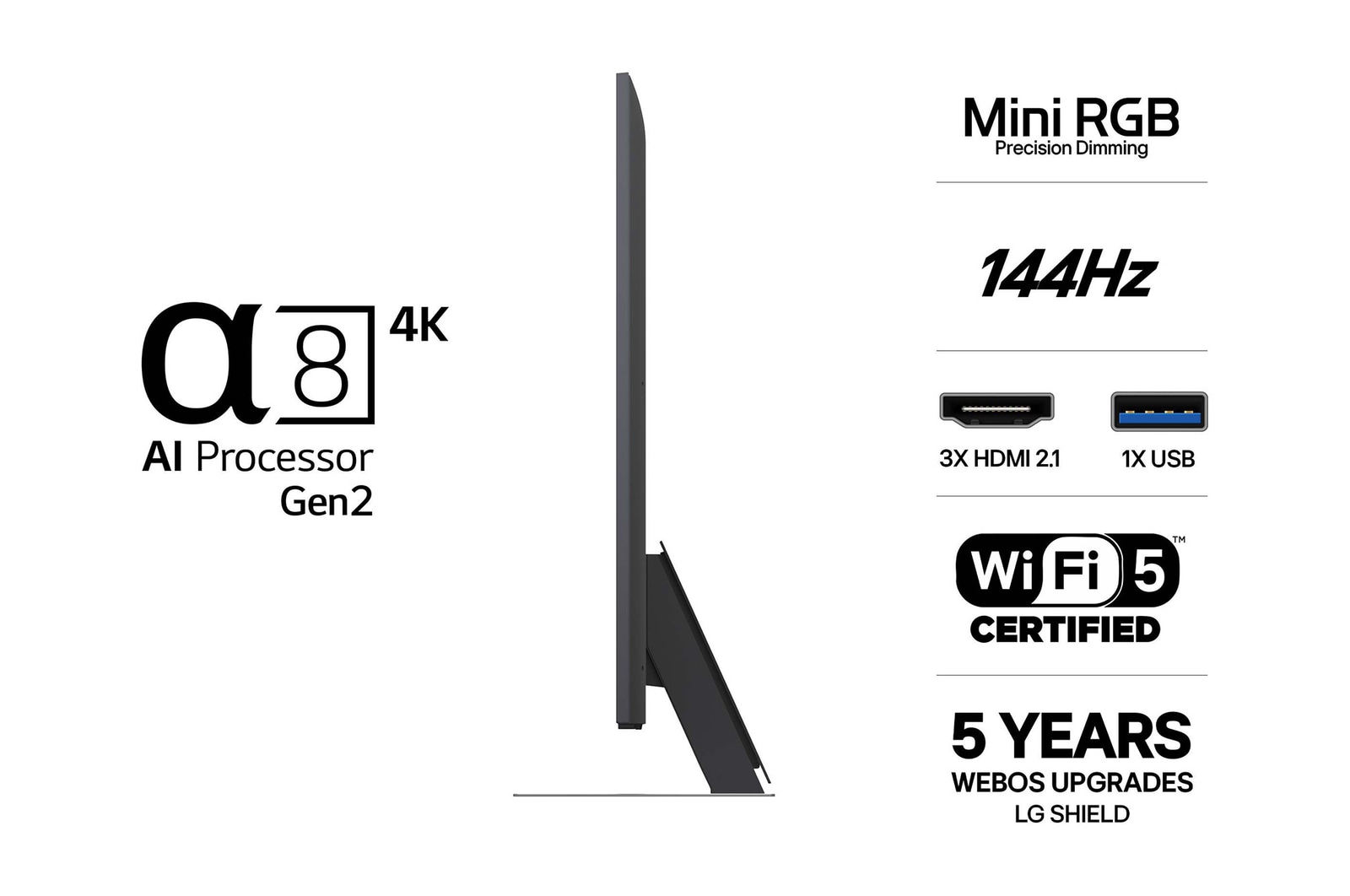 LG 55" Mini RGB MRGB87 4K AI TV - 2026