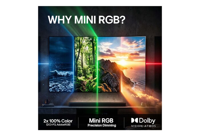 LG 65" Mini RGB MRGB87 4K AI TV - 2026