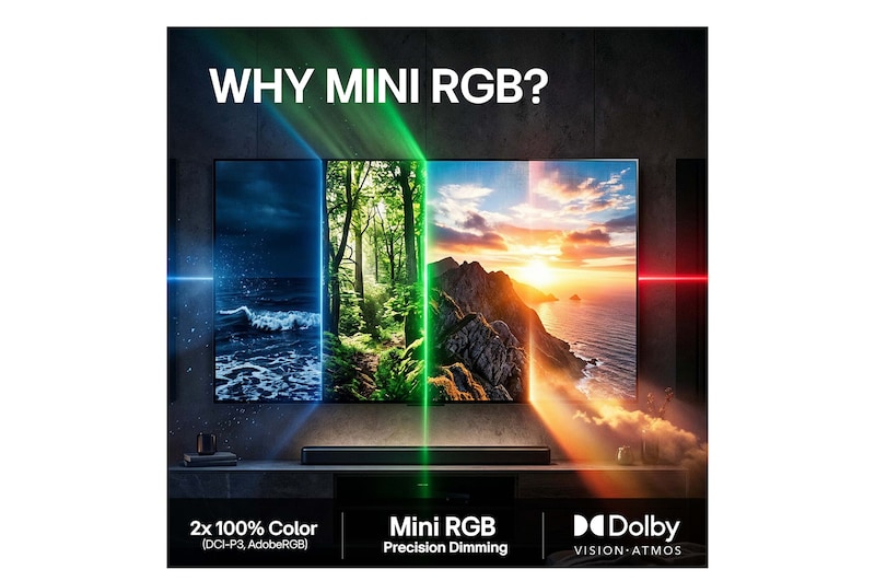 LG 65" Mini RGB MRGB87 4K AI TV - 2026