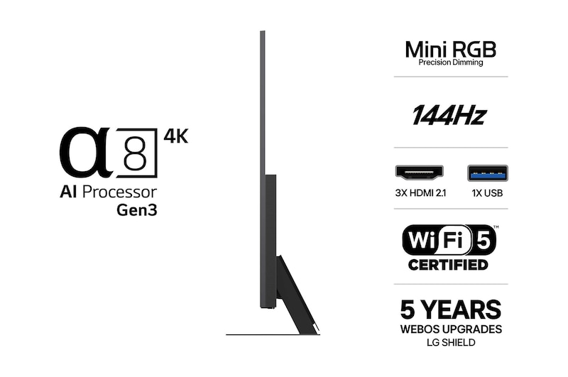 LG 65" Mini RGB MRGB87 4K AI TV - 2026