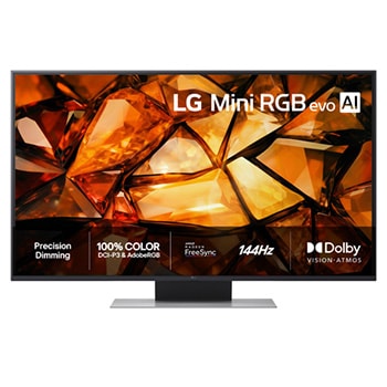 Vy framifrån av LG 65" Mini RGB MRGB87 4K AI TV - 2026 65MRGB87B6B