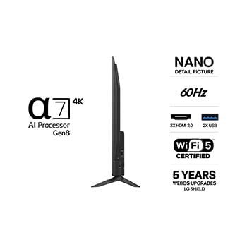 LG 55" Nano UHD NU80 4K AI TV - 2026