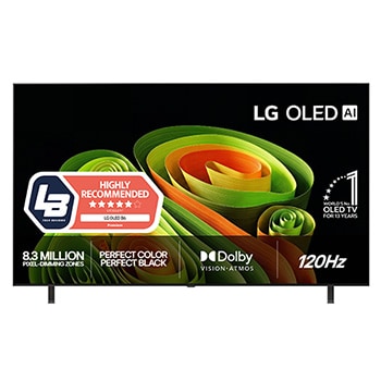 Vy framifrån av LG 48" OLED B6E 4K AI TV - 2026 OLED48B6ELC