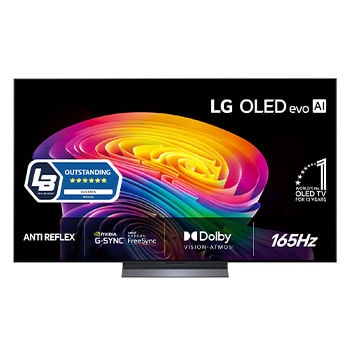 Vy framifrån av LG 55" OLED evo C64 4K AI TV - 2026 OLED55C64LA