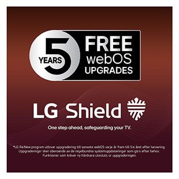 LG OLED evo AI C6 är väggmonterad i ett elegant vardagsrum, med en superslimmad design med smala ramar och visar ett stadslandskap vid en flod vid solnedgången på skärmen. 