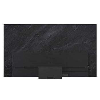 LG OLED evo AI C6 är väggmonterad i ett elegant vardagsrum, med en superslimmad design med smala ramar och visar ett stadslandskap vid en flod vid solnedgången på skärmen. 