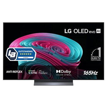 Vy framifrån av LG 65" OLED evo C65 4K AI TV - 2026 OLED65C65LA