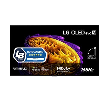 Vy framifrån av LG 65" OLED evo Gallery G6 4K AI TV - 2026 OLED65G64LW