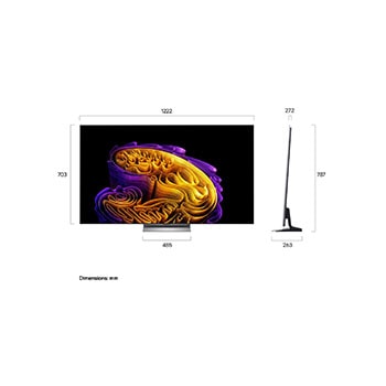 LG OLED evo AI G6, som drivs av Hyper Radiant Color Tech, visar 3,9x ljusare bilder med alpha 11 AI Processor 4K Gen3 Dual AI Engine, Reflection Free Premium och Perfekt svart och Perfekt färg-märken i en femhörningslayout.