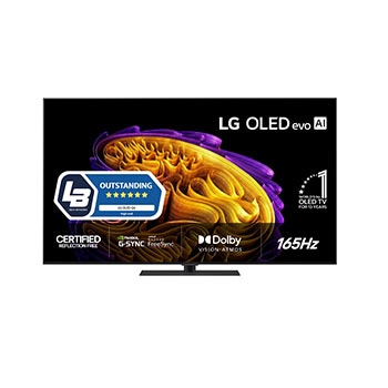 Vy framifrån av LG 65" OLED evo Gallery G6 4K AI TV - 2026 OLED65G66LS