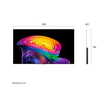 LG OLED evo AI C6 visar en delad skärm med en planet-och-stjärnscen och jämför en matt anti-glare-skärm med sin Perfekt svart och Perfekt färg-skärm för tydligare bildkvalitet oavsett belysning, med stöd av UL-certifiering och Intertek-certifieringar för färgvolym och färgåtergivning.