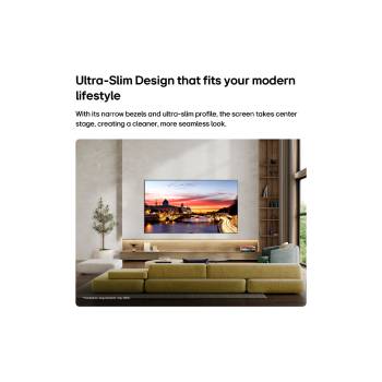 LG OLED evo AI C6 för en oslagbar spelupplevelse i 4K 165 Hz visar ett höghastighetsracingspel med en gul bil med friliggande hjul i rörelse, djärv ”WIN”-text på skärmen och NVIDIA G-SYNC- och AMD FreeSync Premium-logotyper överst.