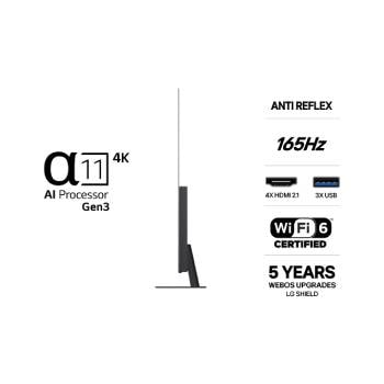 LG OLED evo AI C6 med Hyper Radiant Color Tech levererar Perfekt svart, Perfekt färg, 3,2x ljusare skärm och alpha 11 AI Processor 4K Gen3 med Dual AI Engine.