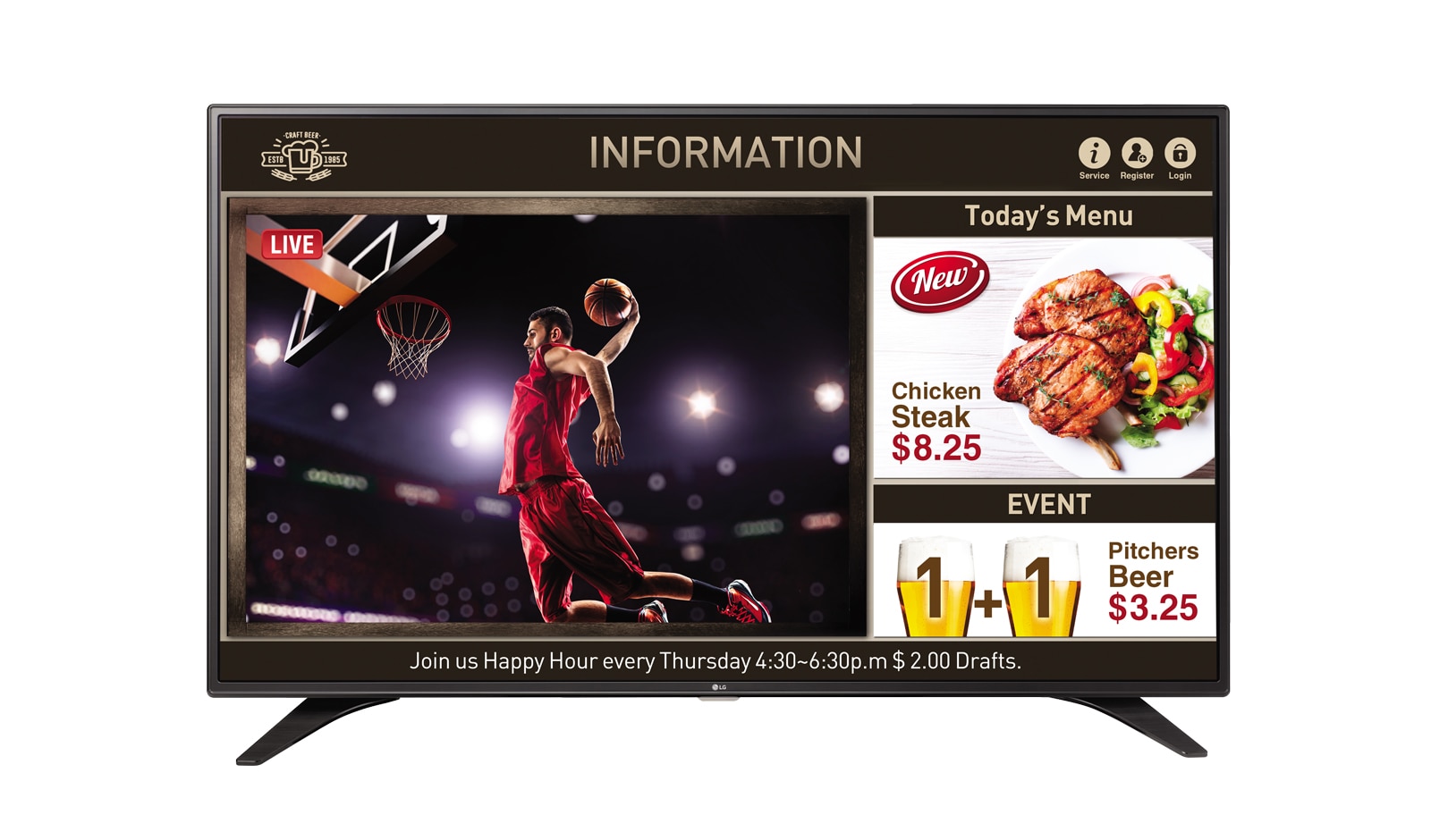 Vy framifrån av LW540S-serien 43LW540S(EU)